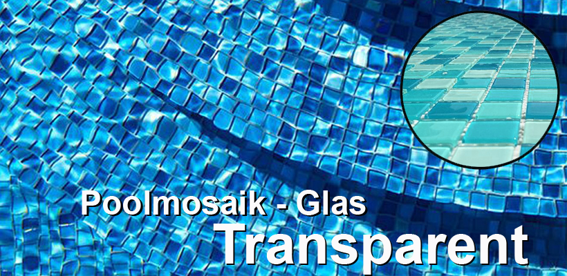 Mosaico di vetro per piscina trasparente