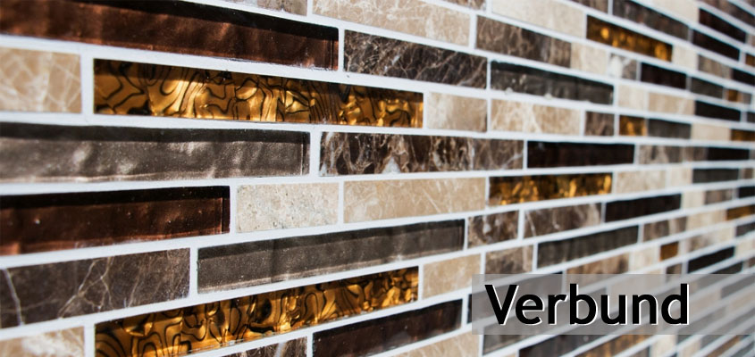 Mosaico di vetro e pietra naturale composito