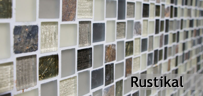 Vetro Pietra Naturale Mosaico Rustico