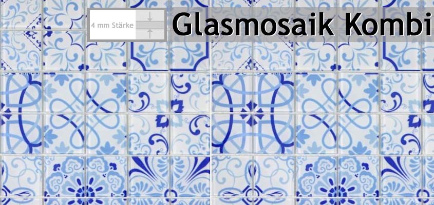 Mosaico di vetro combinato
