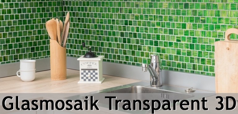 Mosaico di vetro trasparente 3D