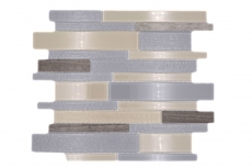 Piastrelle di mosaico per cucina beige grigio mosaico di vetro composito pietra grigio MOS67-GV24_f