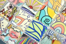 Piastrelle di mosaico colorate in stile retrò POP UP ART design kitchen splashback MODERN ART MOS14-1606_f