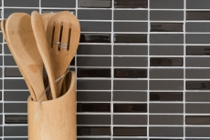 Piastrella a mosaico in ceramica tondini marrone vetro non smaltato alzatina cucina MOS24-1313-R10_f
