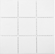 Piastrella a mosaico in ceramica bianca per piatto doccia MOS22-0102-R10_f