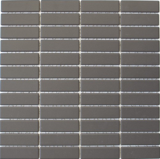 Piastrella a mosaico in ceramica tondino marrone non smaltato MOS24-CUST051_f