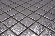 Piastrella di mosaico Mosaico ceramico SILVER textured wall tile backsplash kitchen MOS18-0207_f