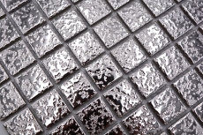 Piastrella di mosaico Mosaico ceramico SILVER textured wall tile backsplash kitchen MOS18-0207_f