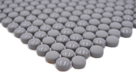 Tondo smalto mix grigio lucido/opaco mosaico piastrelle muro backsplash cucina bagno MOS140-0211_f