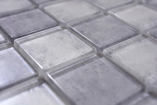 Mosaico di vetro mix grigio mosaico piastrelle muro backsplash cucina bagno - MOS88-0020_f