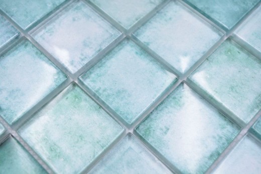 Quadrato Crystal mix verde mosaico piastrelle parete backsplash cucina bagno MOS88-0050_f
