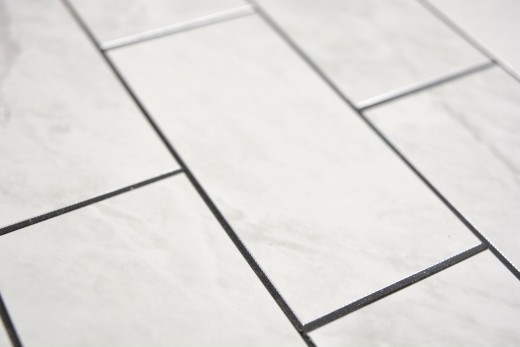 Rettangolo AC effetto pietra Carrara look Subway Level glossy mosaic tile Wall Tile backsplash Kitchen Bathroom MOS200-CLG_f