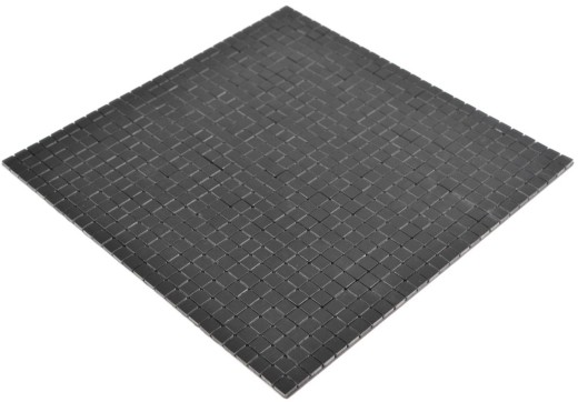 Quadrato in metallo alluminio nero opaco/lucido spazzolato autoadesivo MOS200-L1B_f