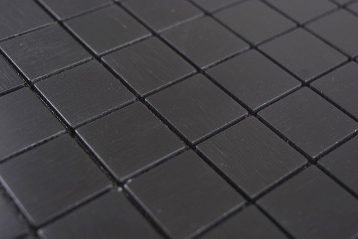 Quadrato in metallo alluminio nero opaco spazzolato autoadesivo MOS200-L3B_f