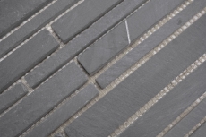 Piastrella a mosaico ardesia pietra naturale Mattone ardesia antracite MOS34-0206_f