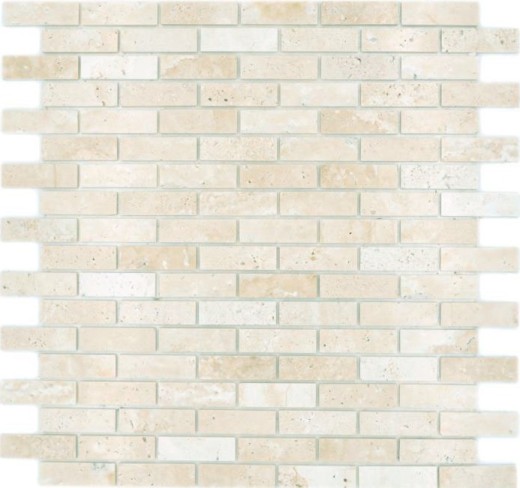 Piastrella di mosaico Mosaico autoadesivo composito in pietra naturale travertino beige MOS200-4M92