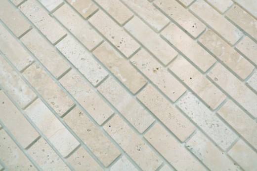 Piastrella di mosaico Mosaico autoadesivo composito in pietra naturale travertino beige MOS200-4M92