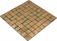 Mosaico di vetro piastrelle placcate oro cucina alzatina bagno MOS88-XCG03