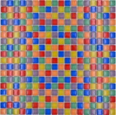 Mosaico di vetro piastrelle colorate rosso blu giallo verde piastrelle specchio bagno MOS88-XC123