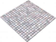 Piastrella di vetro a mosaico retro effetto legno crema marrone chiaro ornamento MOS78-W79