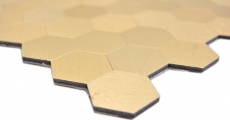 Piastrelle di mosaico Mosaici autoadesivi esagonali metallo oro parete cucina MOS200-4GHX_f