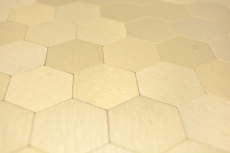 Piastrelle di mosaico Mosaici autoadesivi esagonali metallo oro parete cucina MOS200-4GHX_f