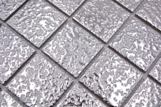 Mosaico di piastrelle di ceramica a mosaico liscio argento martellato backsplash di piastrelle cucina MOS16-0207_f