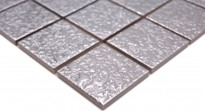 Mosaico di piastrelle di ceramica a mosaico liscio argento martellato backsplash di piastrelle cucina MOS16-0207_f
