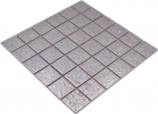 Mosaico di piastrelle di ceramica a mosaico liscio argento martellato backsplash di piastrelle cucina MOS16-0207_f