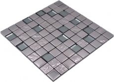 Piastrella di vetro mosaico combi EP argento metallo cucina piastrelle backsplash MOS88-XCB5_f