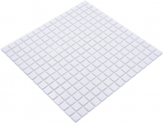 Campione a mano mosaico tessere di vetro mosaico Classic Uni vetro uni bianco carta-legante mosaico piscina mosaico piscina MOS200-A01_m