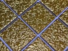 Mosaico dipinto a mano in ceramica Medio uni oro martellato bagno cucina MOS16-0707_m