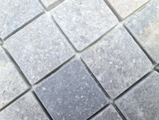 Piastrella di mosaico dipinta a mano Mosaico di marmo THUMBNAIL grigio chiaro Cucina Parete Bagno Piatto doccia MOS40-T48LG_m