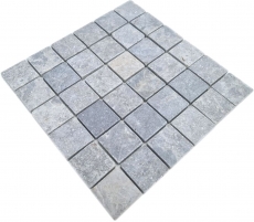 Piastrella di mosaico dipinta a mano Mosaico di marmo THUMBNAIL grigio chiaro Cucina Parete Bagno Piatto doccia MOS40-T48LG_m