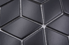 Mosaico a mano combinazione di piastrelle di ceramica mosaico 3D cubo tinta unita nero opaco bagno cucina parete MOS13-POV5_m