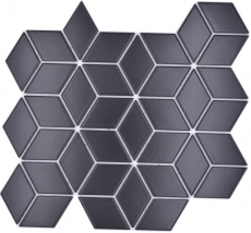 Mosaico a mano combinazione di piastrelle di ceramica mosaico 3D cubo tinta unita nero opaco bagno cucina parete MOS13-POV5_m
