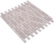 Piastrella di mosaico campione a mano Mosaico autoadesivo composito pietra naturale bianco legno grigio cucina MOS200-4M72_m