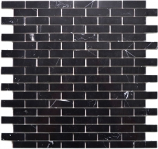 Piastrella di mosaico a mano Autoadesivo Mosaico Composito Pietra Naturale Nero Parete Cucina MOS200-4M82_m