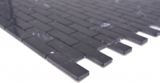 Piastrella di mosaico a mano Autoadesivo Mosaico Composito Pietra Naturale Nero Parete Cucina MOS200-4M82_m