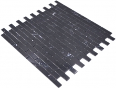 Piastrella di mosaico a mano Autoadesivo Mosaico Composito Pietra Naturale Nero Parete Cucina MOS200-4M82_m
