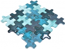 Mosaico dipinto a mano tessere di vetro mosaico combi puzzle mix turchese blu cucina splashback bagno MOS88-PT03_m