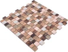 Mosaico dipinto a mano Mosaico composito multiformato pietra resina ceramica mix emperador backsplash MOS85-2FD_m