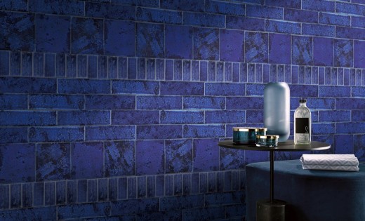 Piastrella da parete vintage in ceramica blu lucida cucina bagno doccia MOS24-AIR02