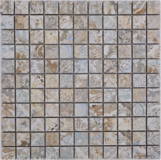 Mosaico ceramico gres porcellanato multicolore opaco parete pavimento cucina bagno doccia MOS18-25CS