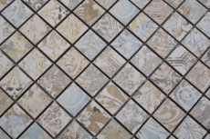 Mosaico ceramico gres porcellanato multicolore opaco parete pavimento cucina bagno doccia MOS18-25CS