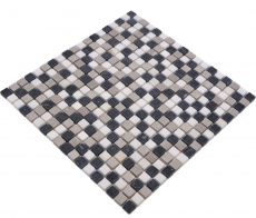 Pietra naturale mosaico marmo beige grigio nero opaco parete pavimento cucina bagno doccia MOS38-15-1125