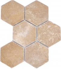 Piastrelle mosaico pietra naturale terrazza travertino noce opaco parete pavimento cucina bagno doccia MOS42-HX144