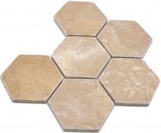 Piastrelle mosaico pietra naturale terrazza travertino noce opaco parete pavimento cucina bagno doccia MOS42-HX144