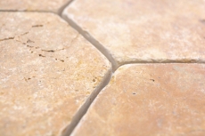 Piastrelle di pietra naturale mosaico terrazza travertino giallo oro opaco parete pavimento cucina bagno doccia MOS42-HX151