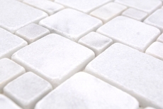 Piastrelle di pietra naturale mosaico marmo bianco opaco parete pavimento cucina bagno doccia MOS40-FP42